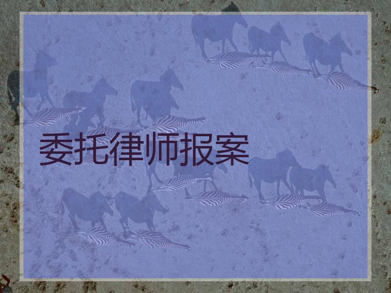 委托律师报案