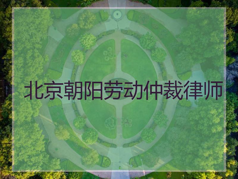 北京朝阳劳动仲裁律师