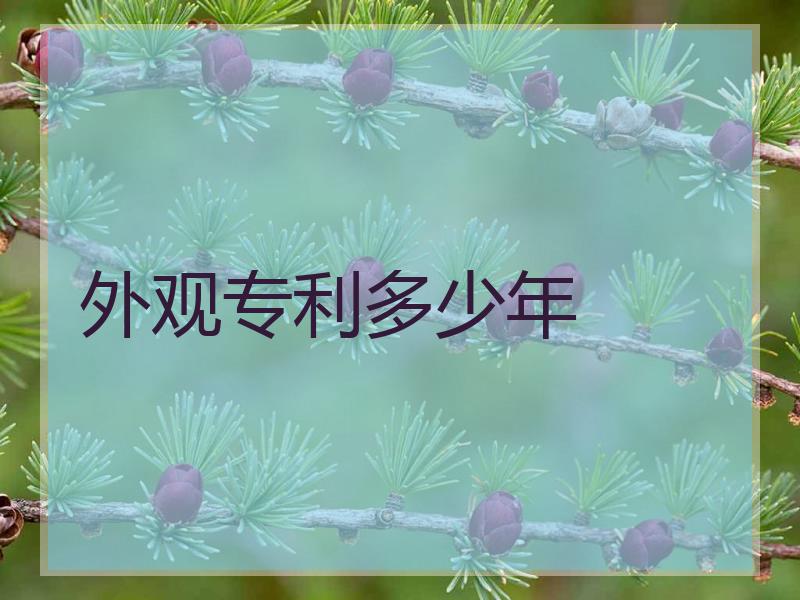 外观专利多少年