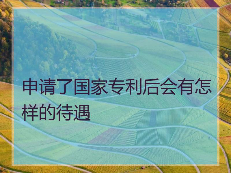 申请了国家专利后会有怎样的待遇