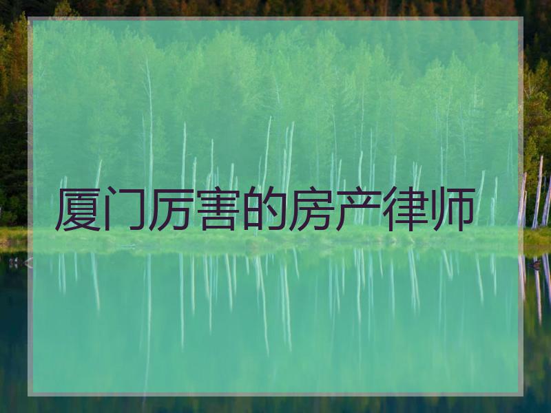 厦门厉害的房产律师