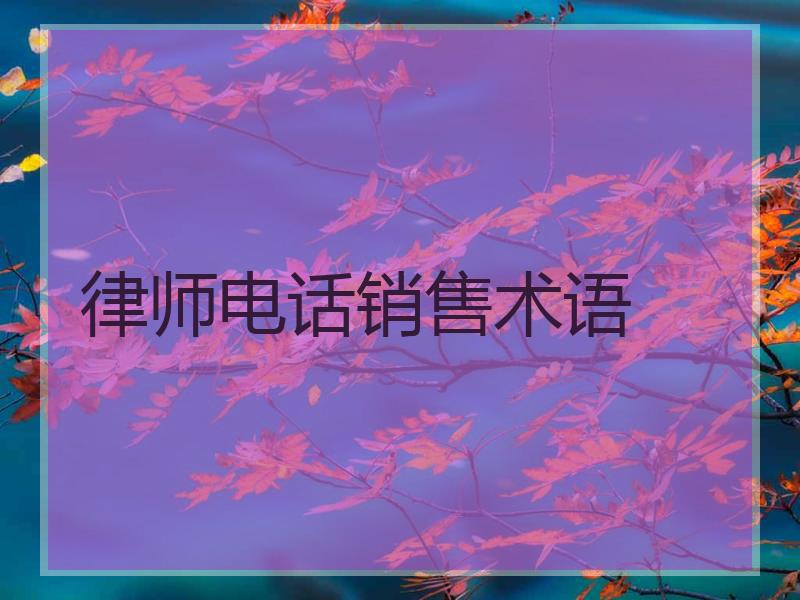 律师电话销售术语