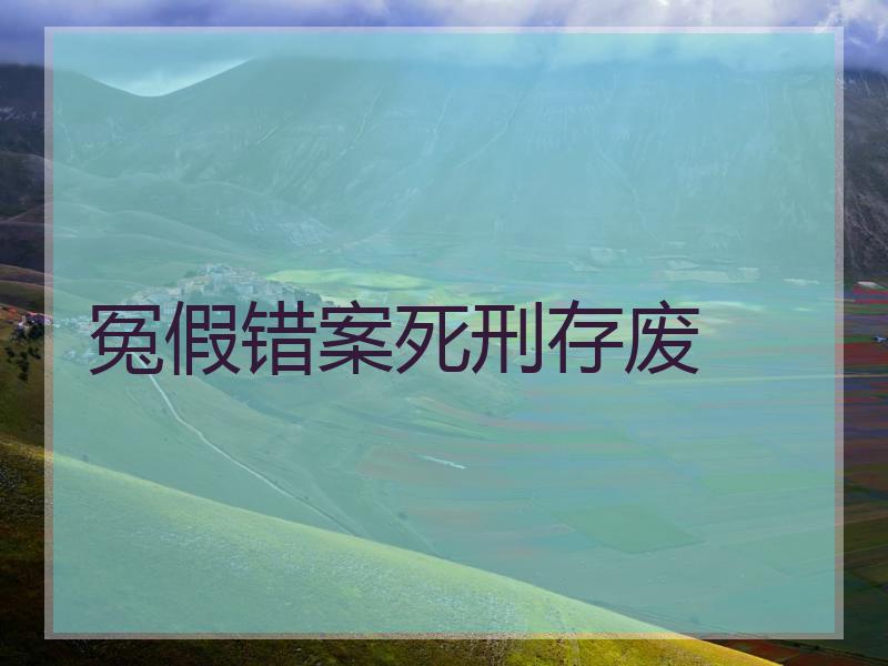 冤假错案死刑存废