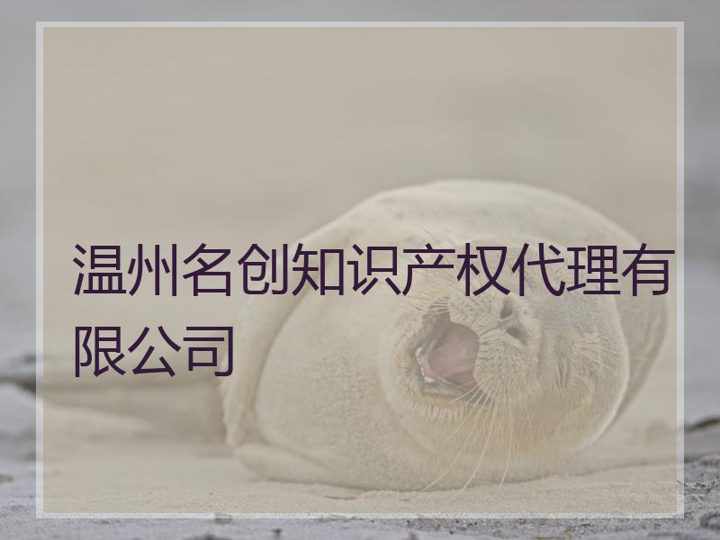 温州名创知识产权代理有限公司