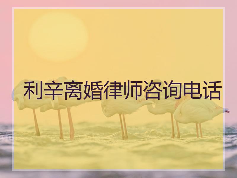 利辛离婚律师咨询电话