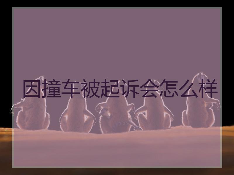 因撞车被起诉会怎么样
