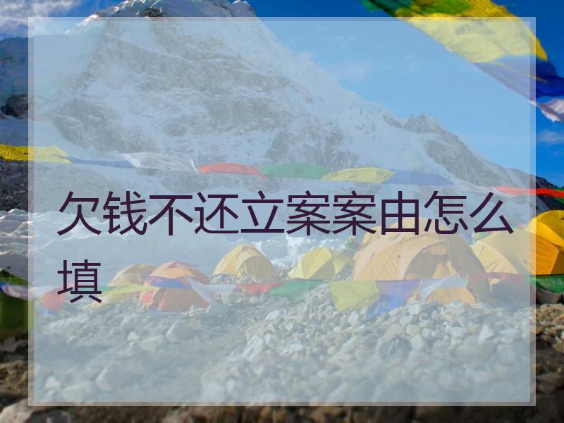 欠钱不还立案案由怎么填