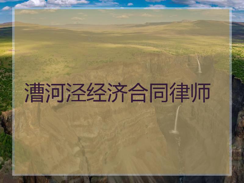 漕河泾经济合同律师