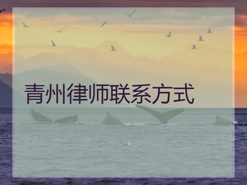 青州律师联系方式