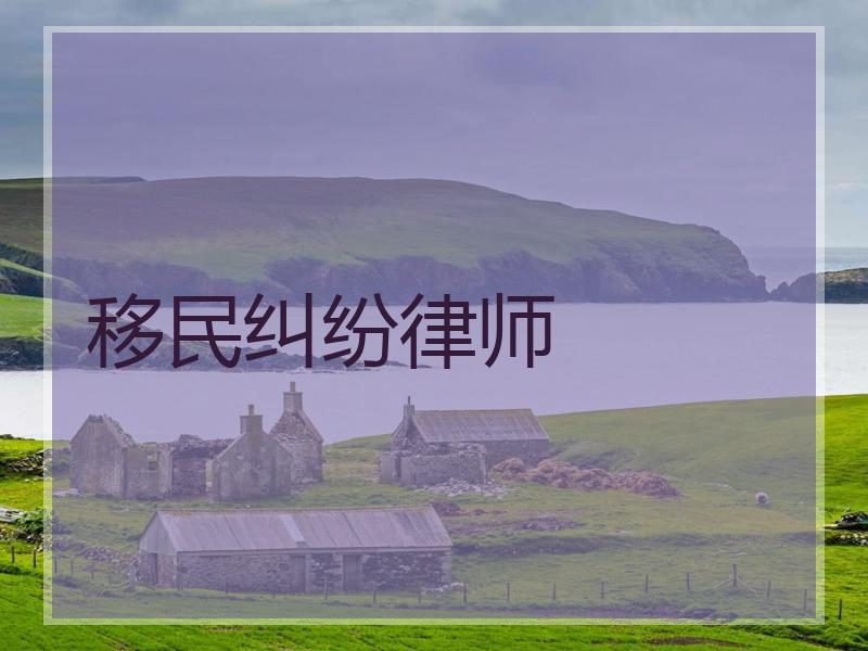 移民纠纷律师