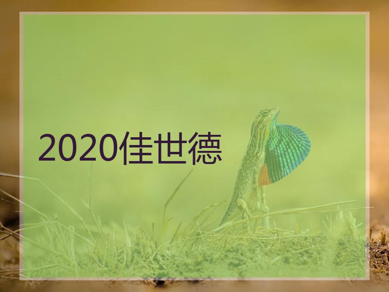 2020佳世德