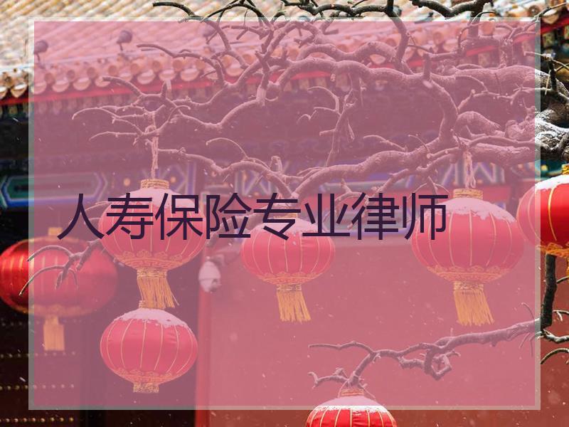 人寿保险专业律师