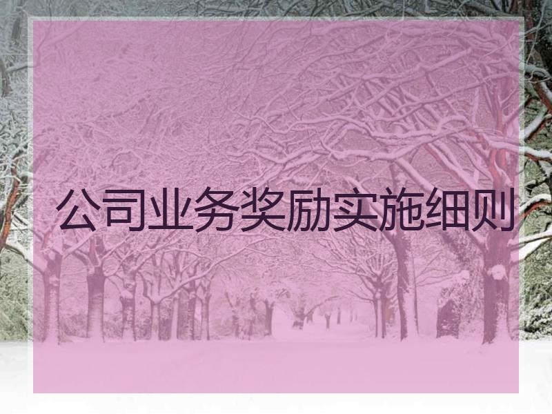 公司业务奖励实施细则