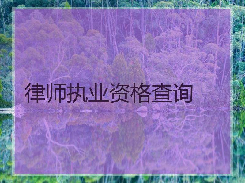 律师执业资格查询