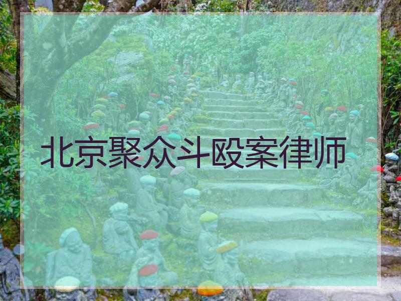 北京聚众斗殴案律师