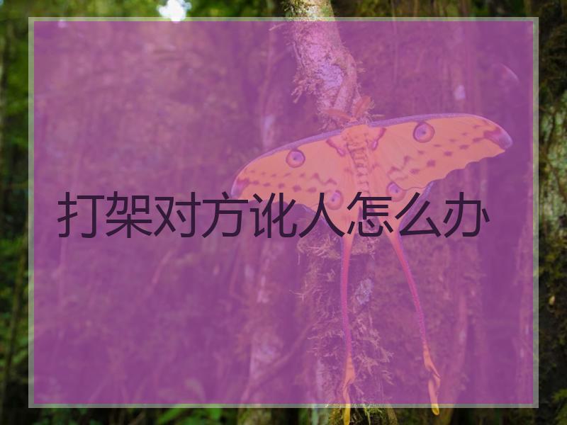 打架对方讹人怎么办