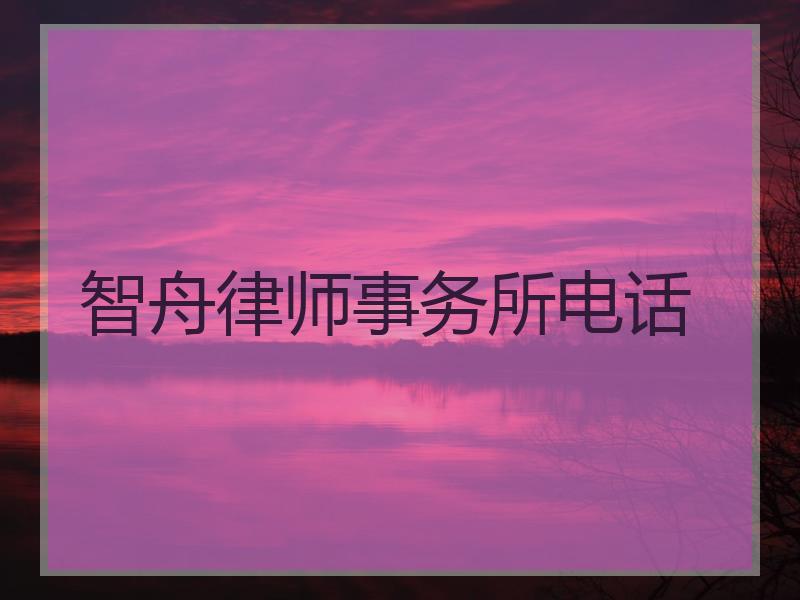 智舟律师事务所电话