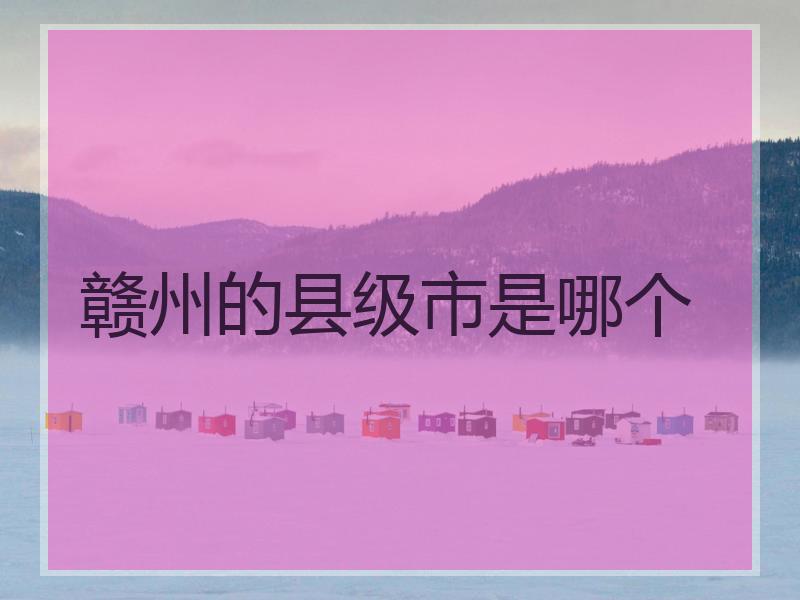 赣州的县级市是哪个