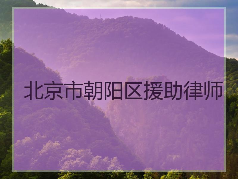 北京市朝阳区援助律师