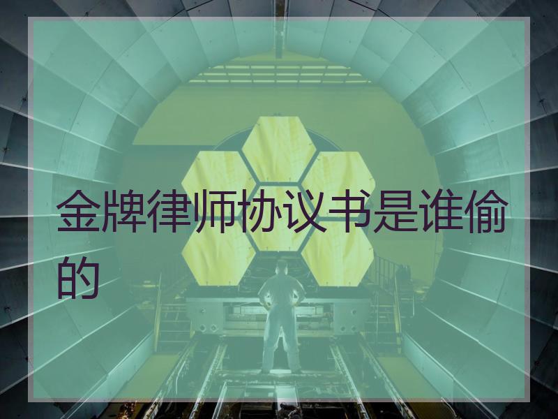 金牌律师协议书是谁偷的