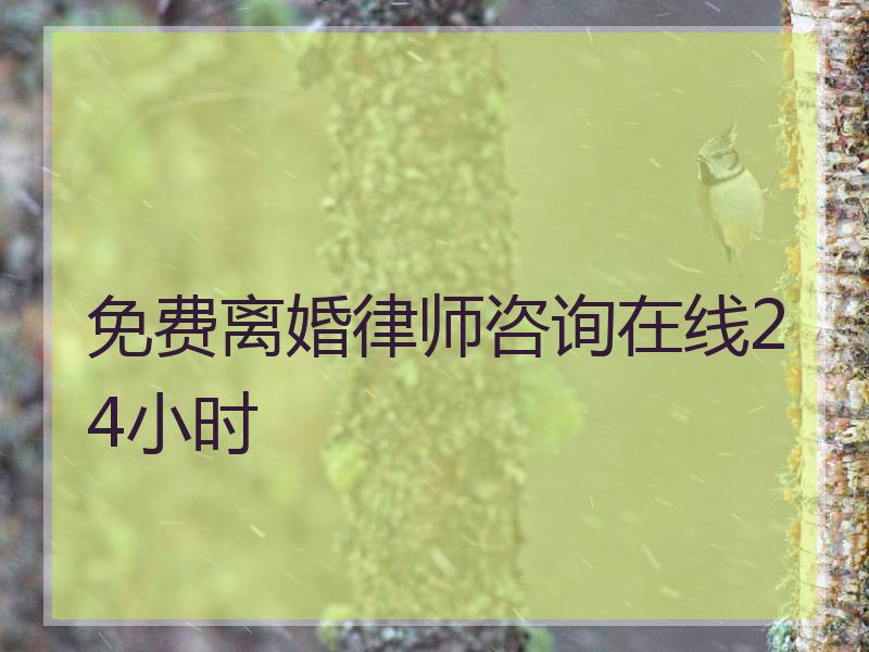 免费离婚律师咨询在线24小时