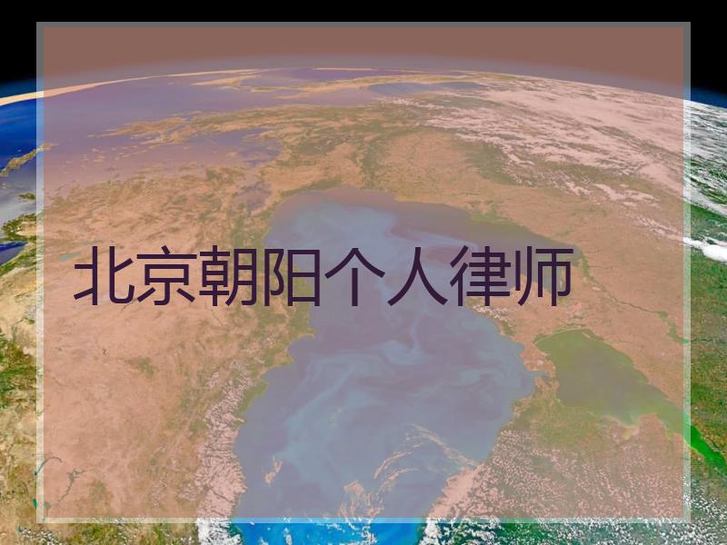 北京朝阳个人律师