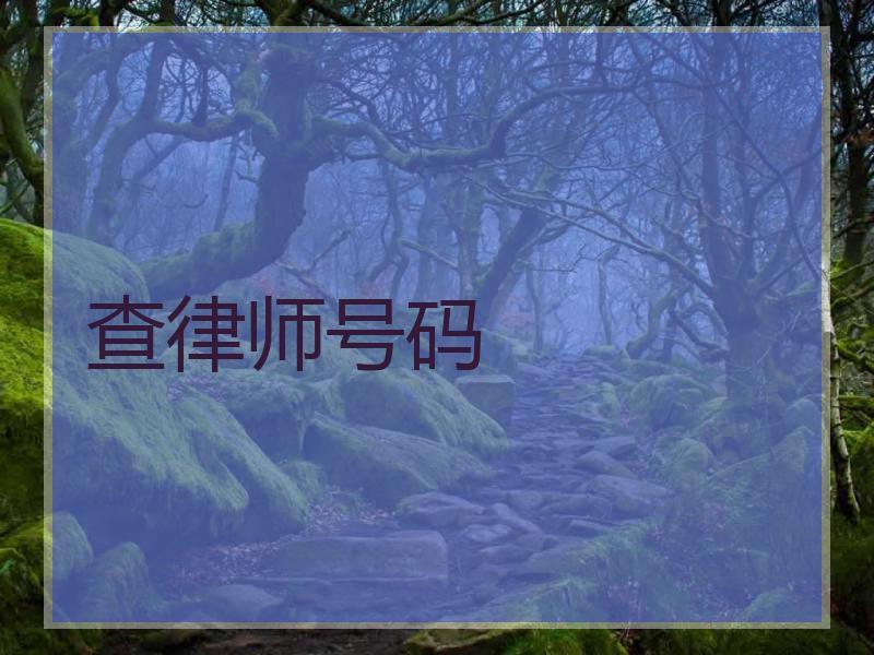 查律师号码
