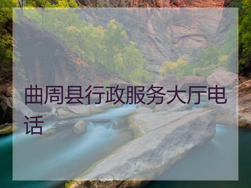 曲周县行政服务大厅电话