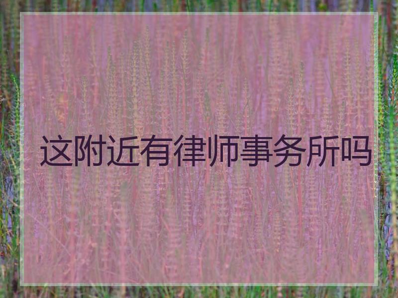 这附近有律师事务所吗