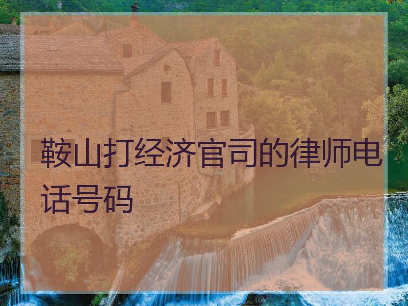 鞍山打经济官司的律师电话号码