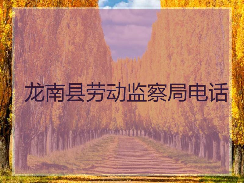 龙南县劳动监察局电话