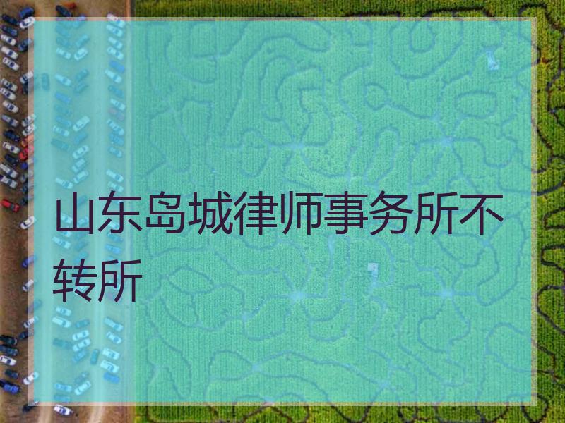 山东岛城律师事务所不转所