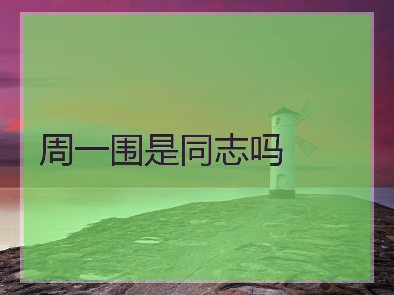 周一围是同志吗