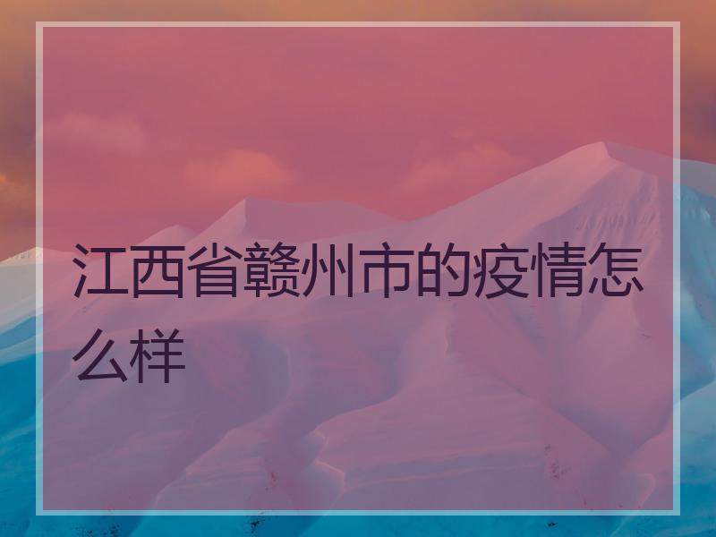 江西省赣州市的疫情怎么样