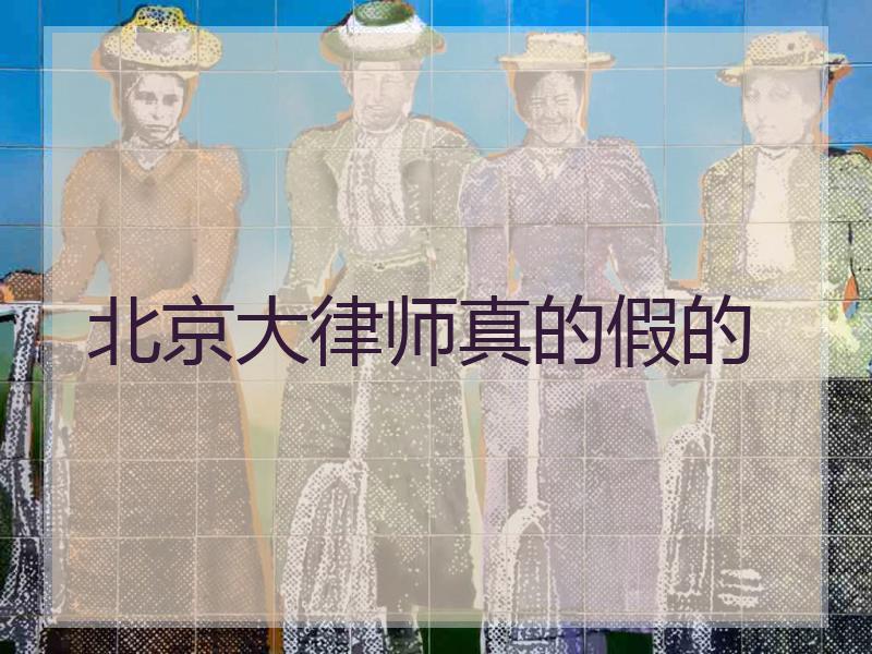 北京大律师真的假的