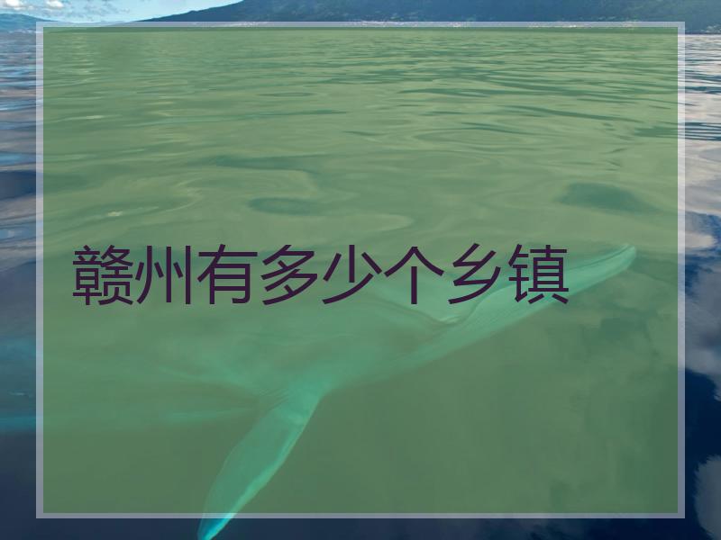 赣州有多少个乡镇