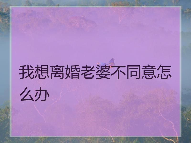 我想离婚老婆不同意怎么办