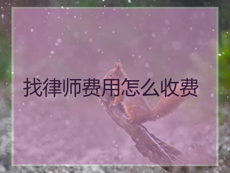 找律师费用怎么收费
