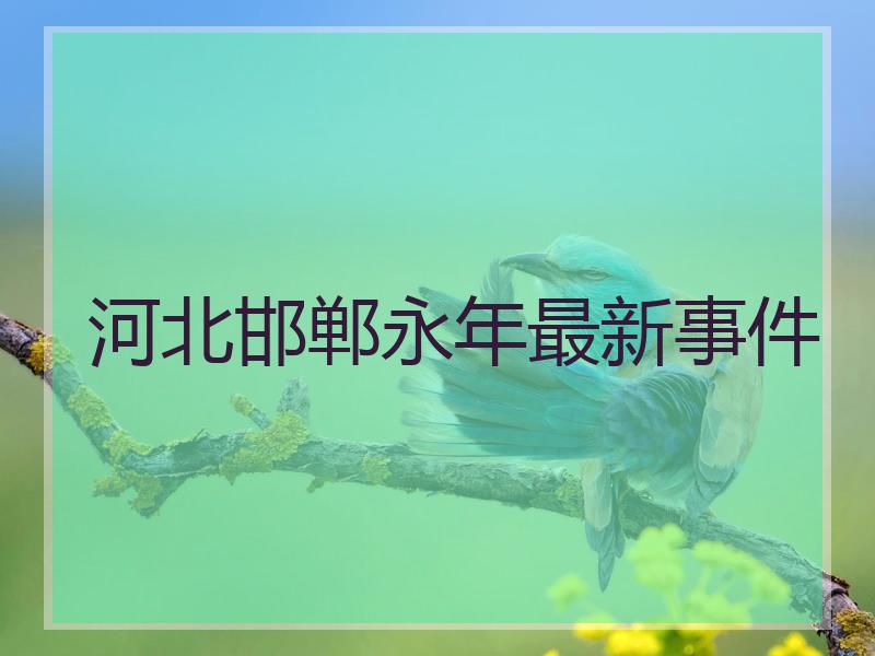 河北邯郸永年最新事件