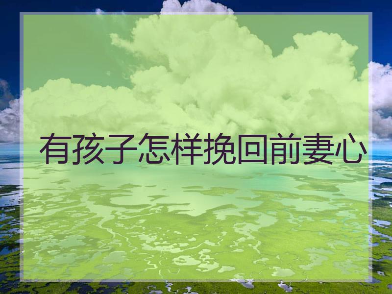 有孩子怎样挽回前妻心