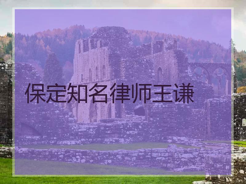 保定知名律师王谦