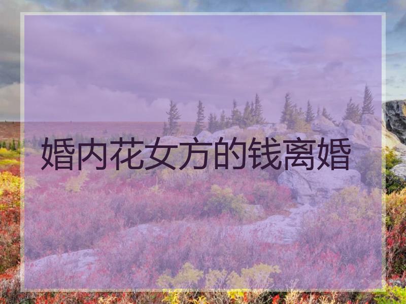 婚内花女方的钱离婚