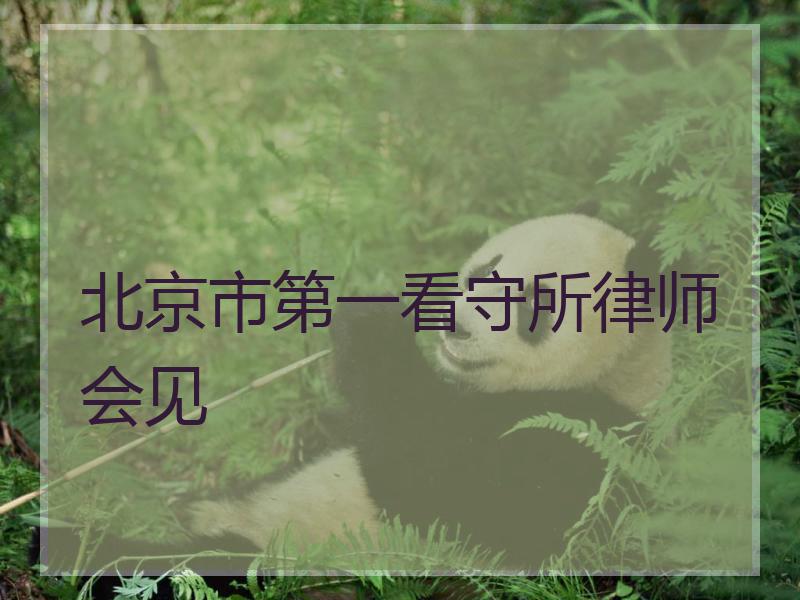北京市第一看守所律师会见