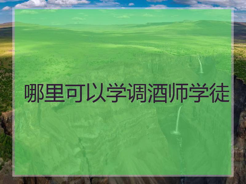 哪里可以学调酒师学徒