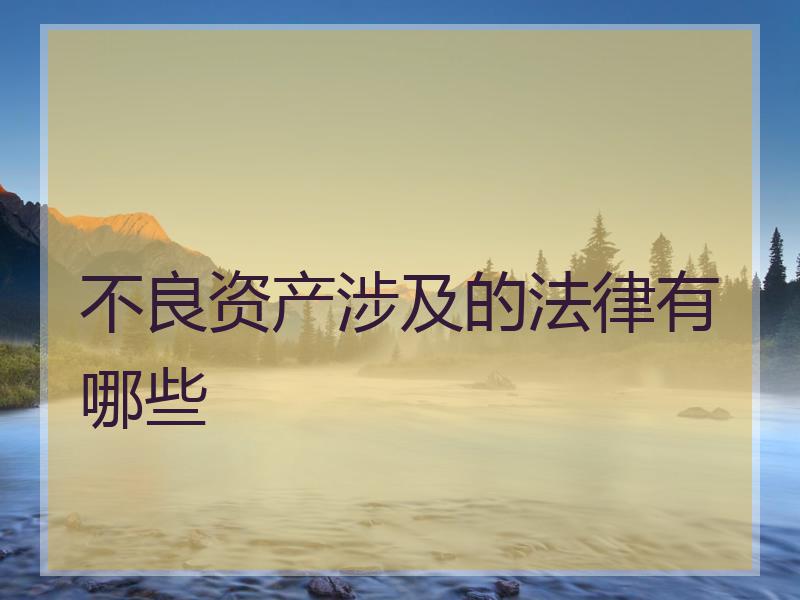 不良资产涉及的法律有哪些