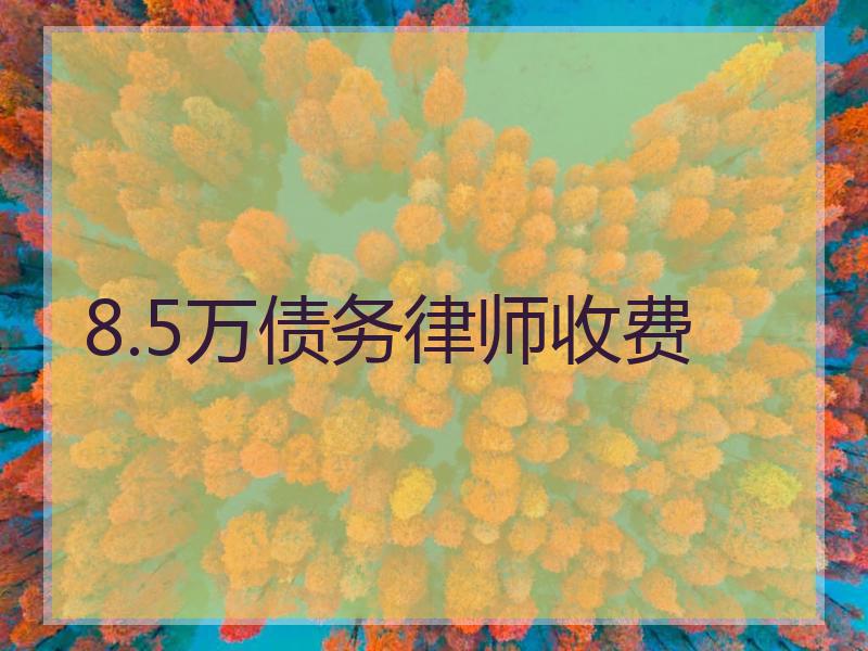 8.5万债务律师收费