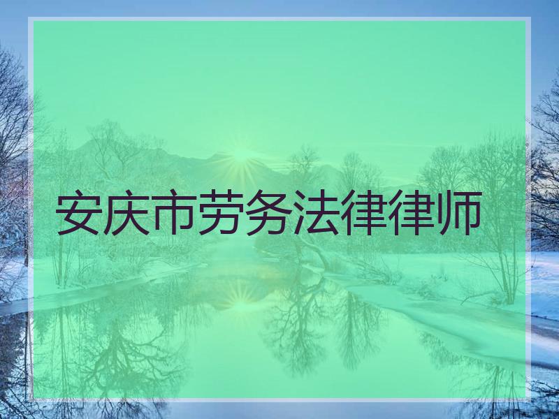 安庆市劳务法律律师