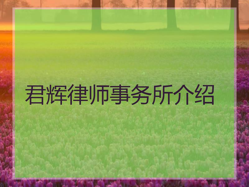 君辉律师事务所介绍