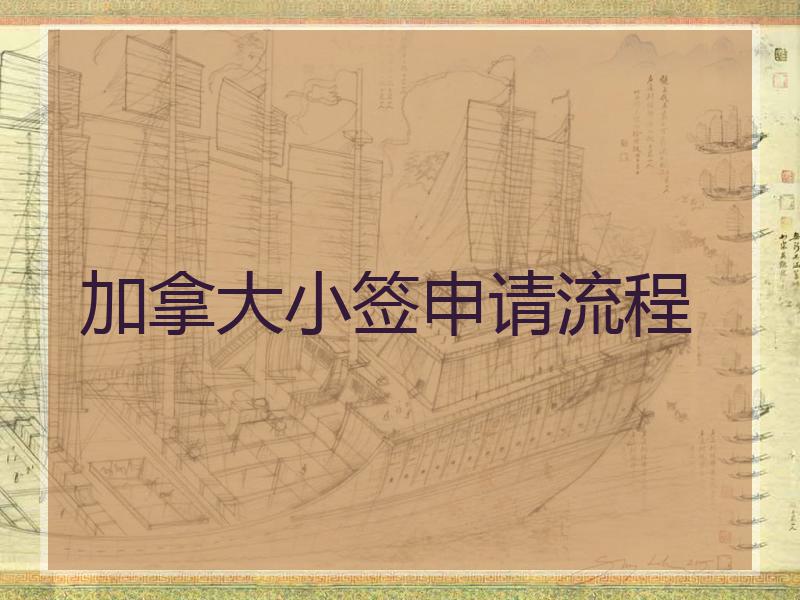 加拿大小签申请流程