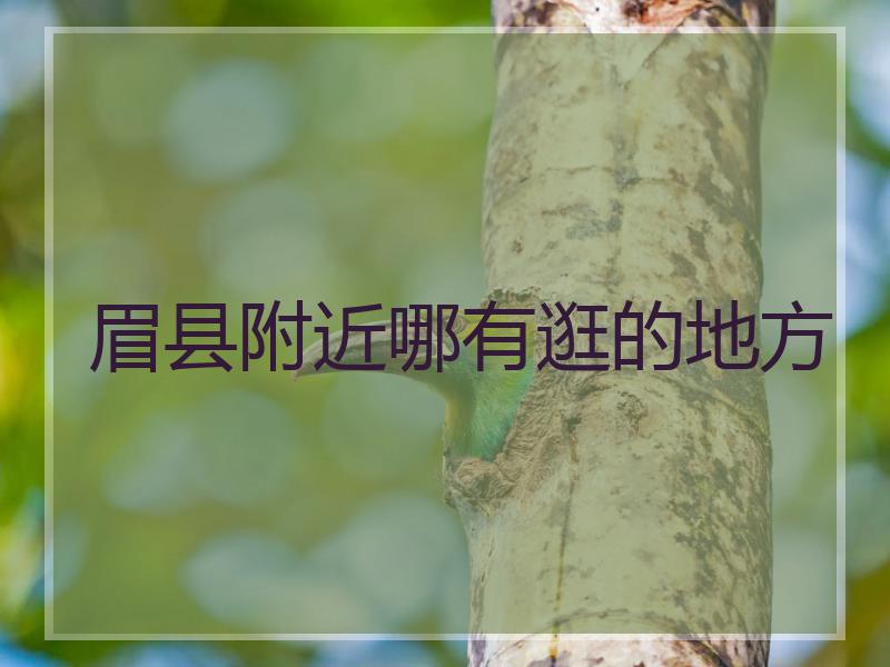 眉县附近哪有逛的地方